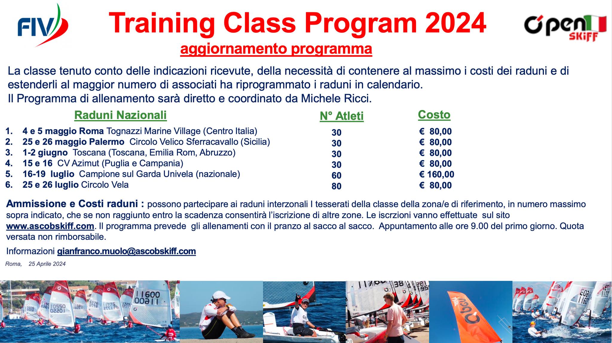 Programma raduni 2024 aggiornato